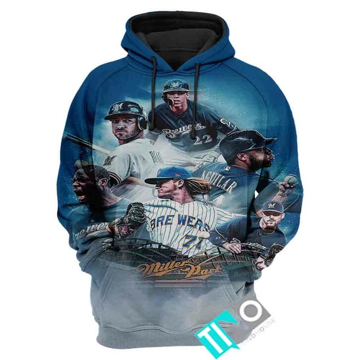 MILWAUKEE BREWERS 3D CASUAL HOODIE 103