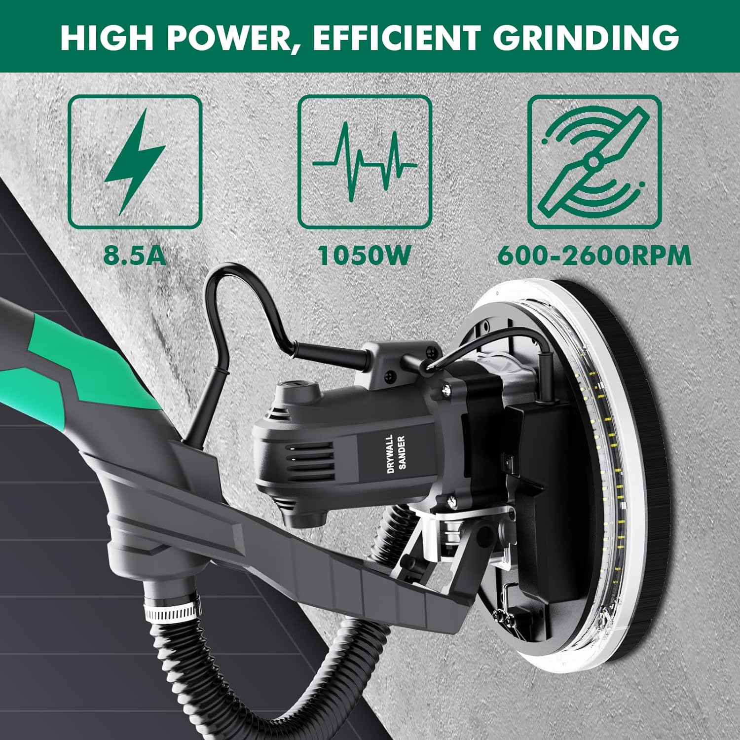 IMQUALI Electric Drywall Sander Variable Speed 600-2600 RPM