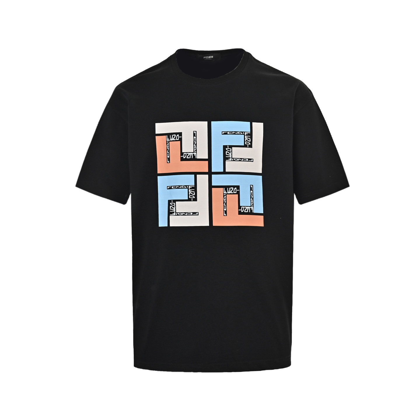 Fendi 25ss block letter print short sleeve