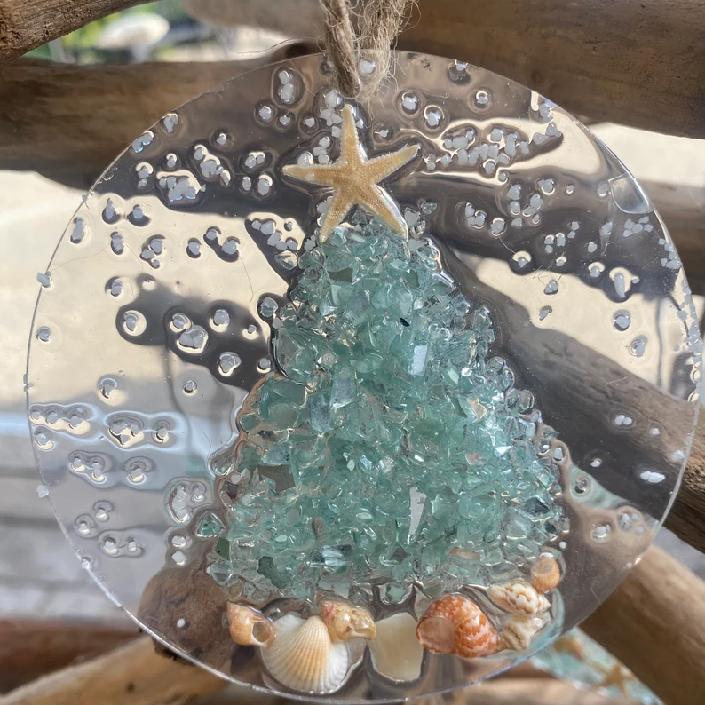 🌊Handcrafted Coastal Christmas Ornament