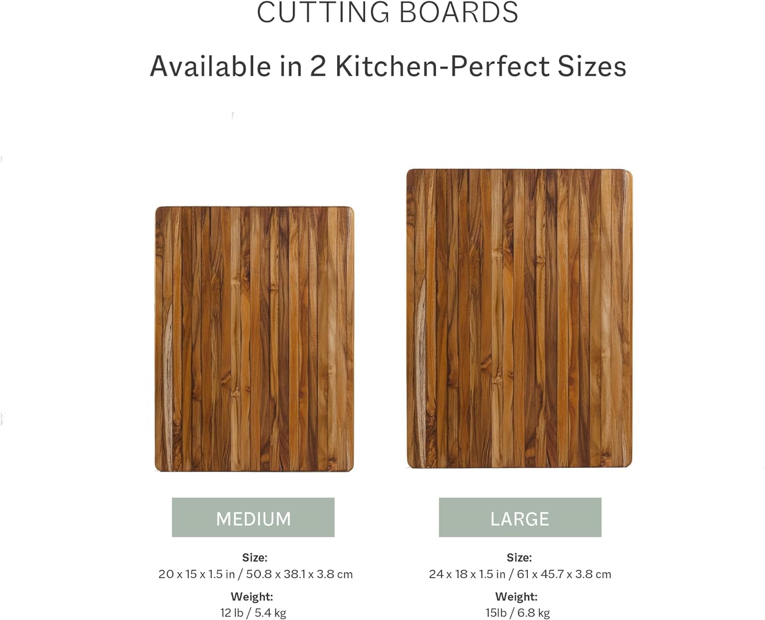 Teakhaus Cutting Board Medium Wood Cutting Board with Grip Handles