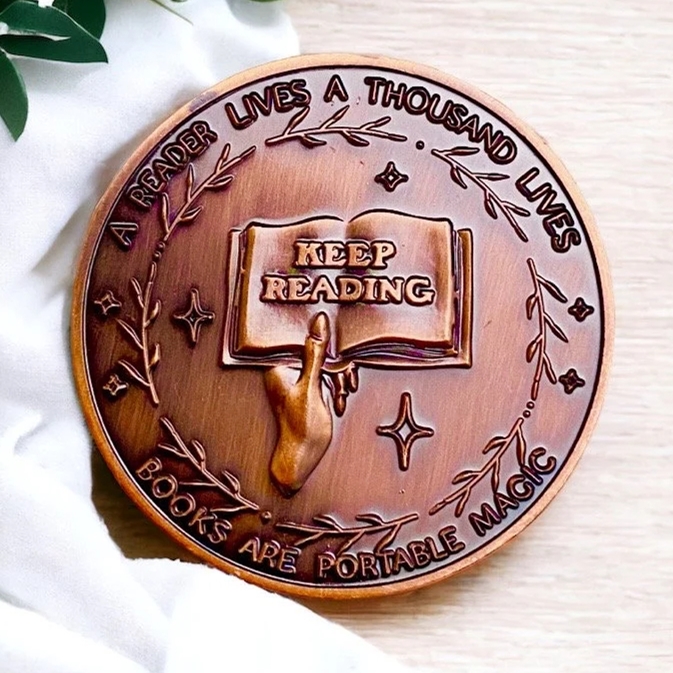 Keep Reading/Go to Sleep bookish bookworm Decision Coin