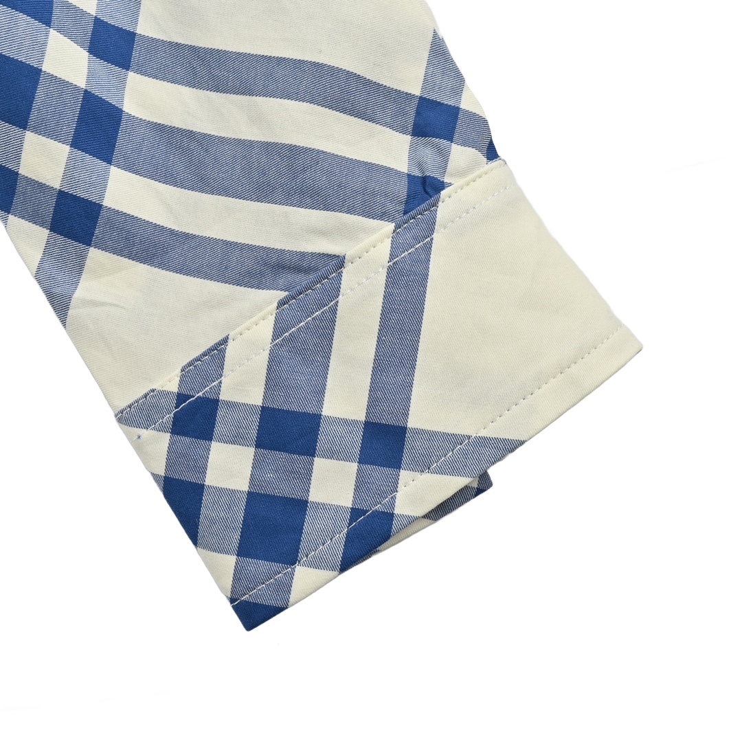 Burberry 24ss diagonal check long-sleeved shirt