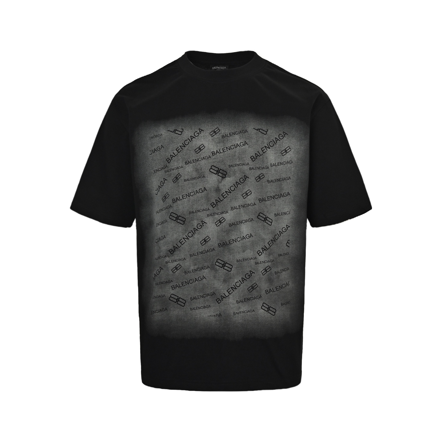 Balenciaga Gradient full-print letter short sleeves