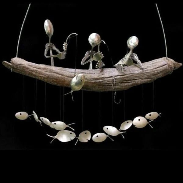 Fishing Man Wind Chime