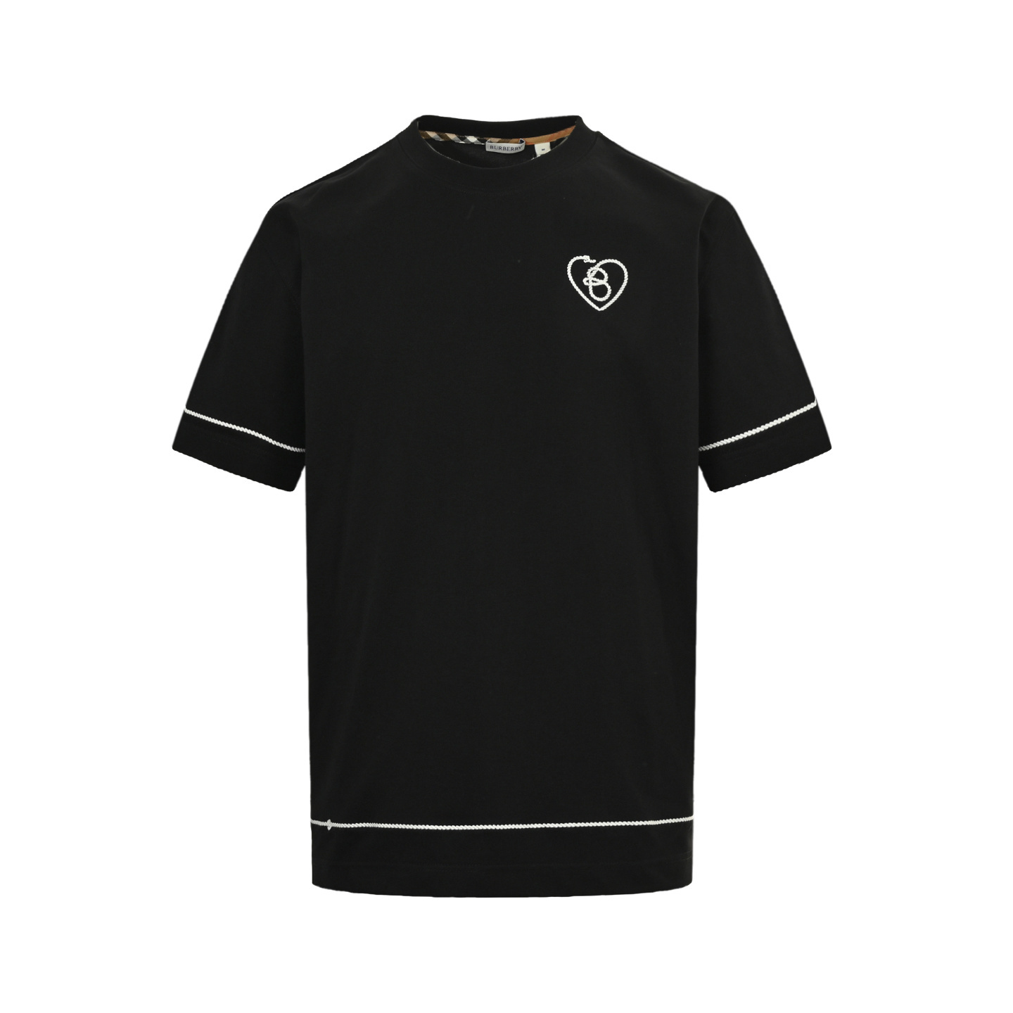 Burberry 25ss Valentine's Day heart letter embroidered short sleeve