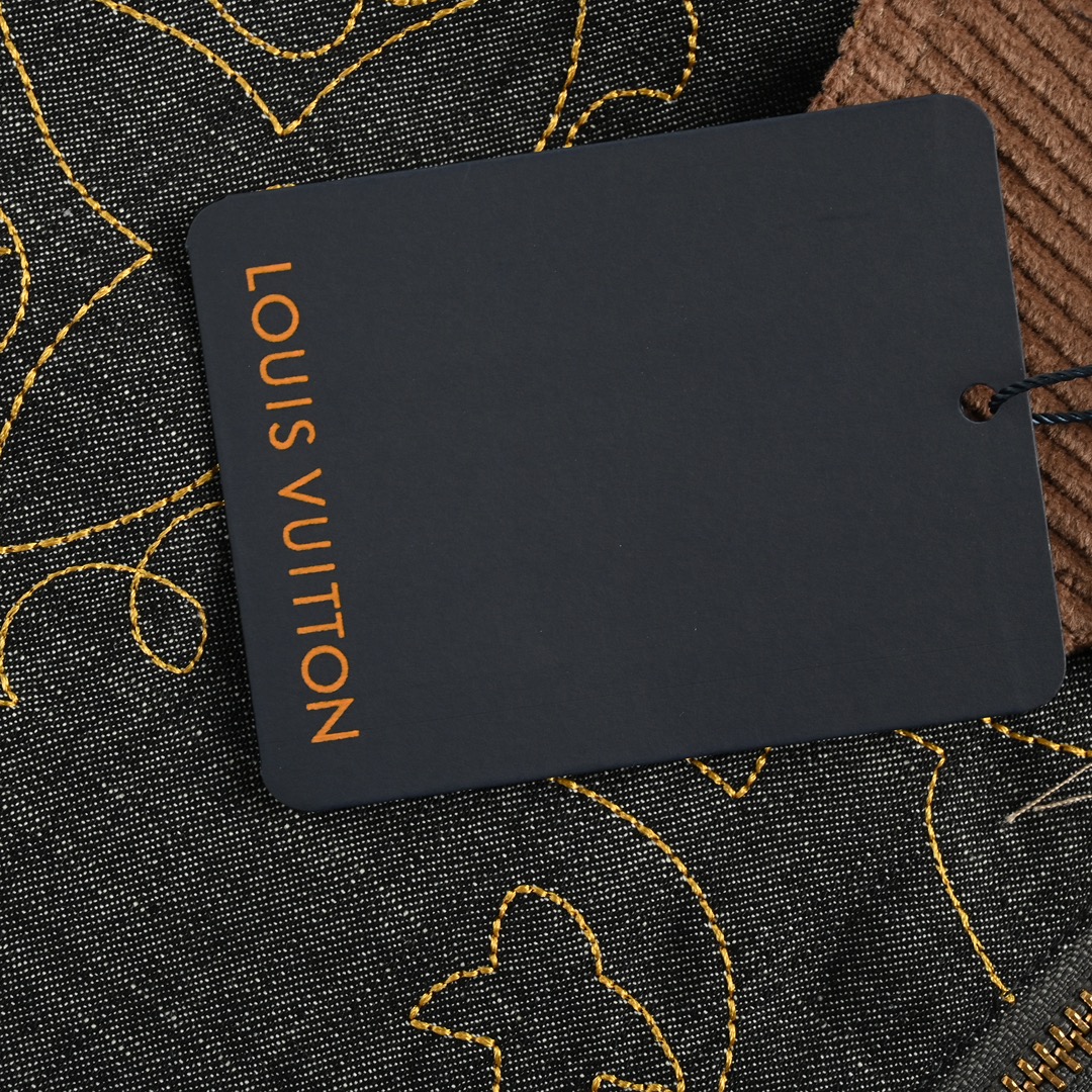 Louis Vuitton 24Fw gold thread embroidered monogram suit denim jacket