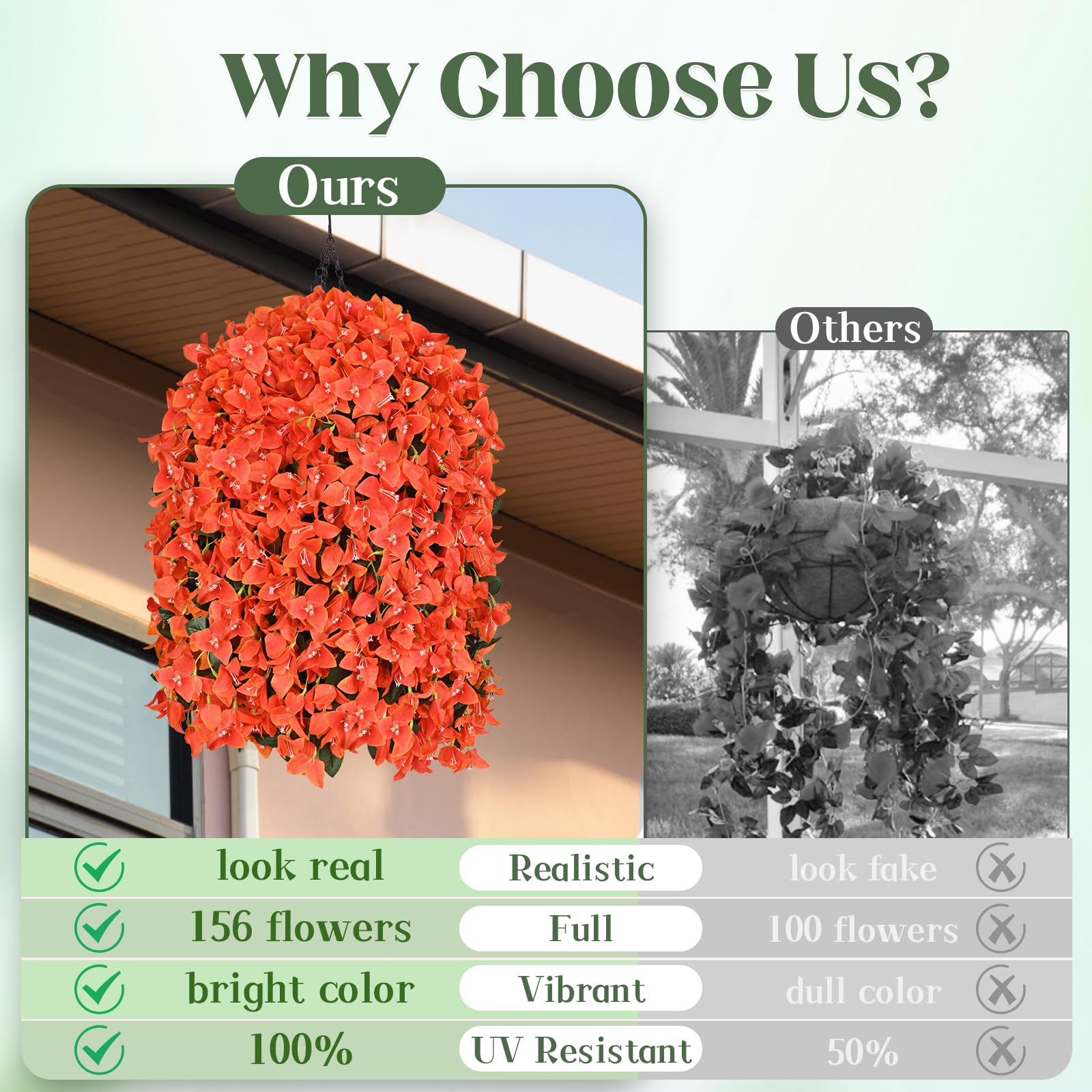 🔥ON SALE - 45% OFF🔥Realistic Faux Silk Bougainvillea Flowers, - UV resistant, Waterproof, Windproof