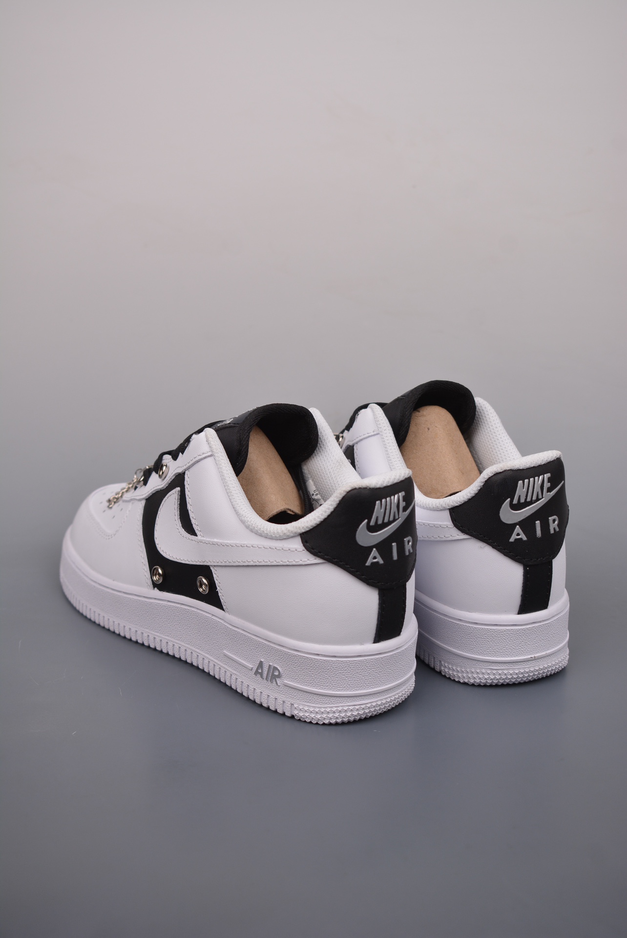 Nike Air Force 1 Low Silver Chain White Black DA8571-100