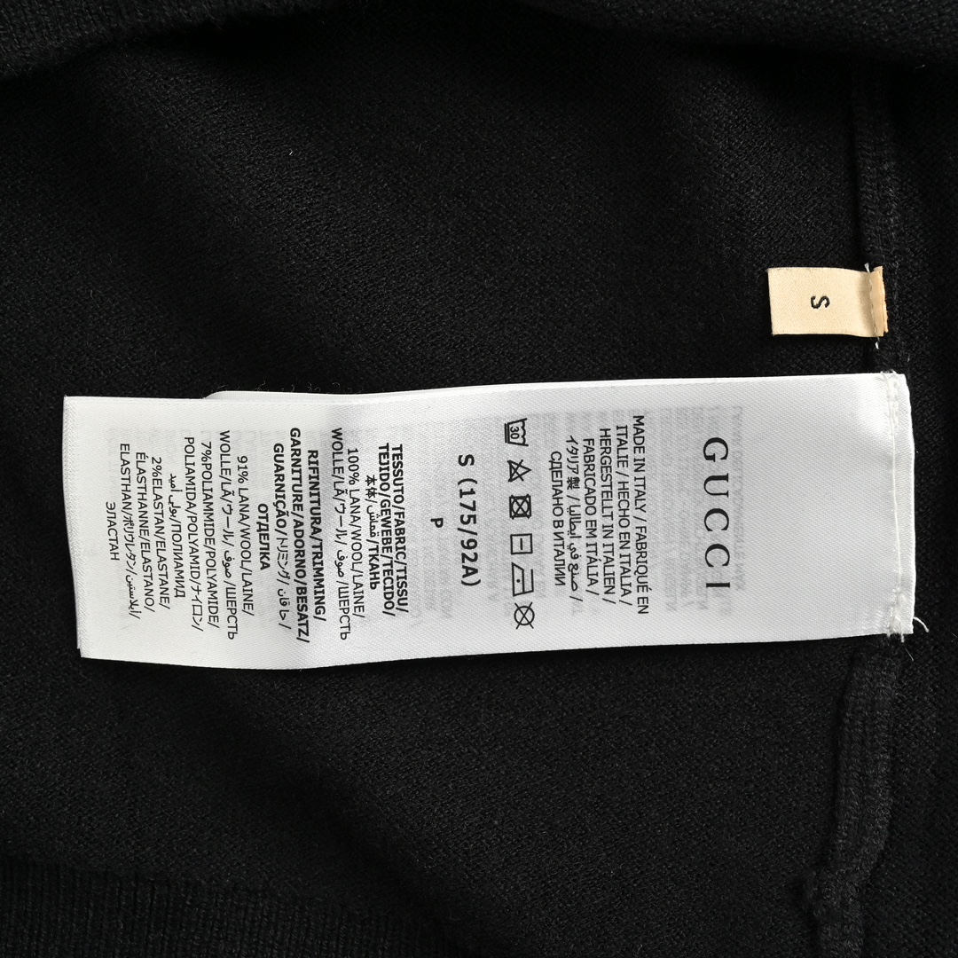 Gucci 24Fw jacquard crewneck sweater with logo hem