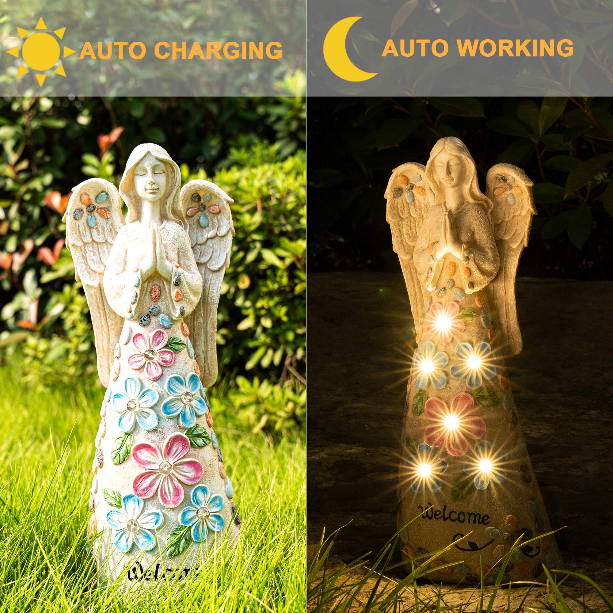 👍Last Day Promotion 60% OFF💥14.5 Inches Garden Angel Statues Outdoor Decor