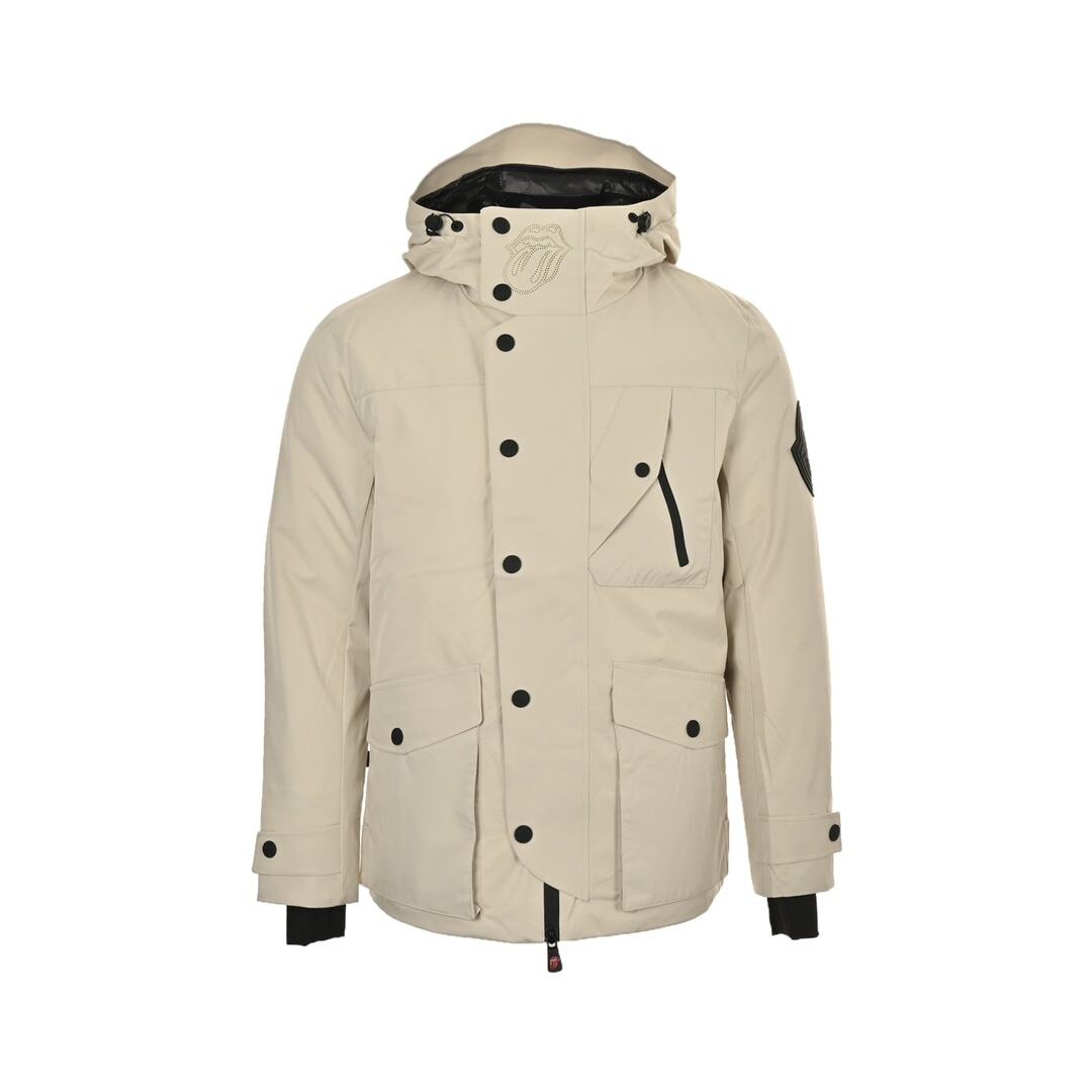 Moncler 24Fw Rolling Stones Big Tongue collaboration down jacket