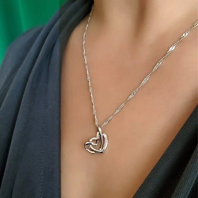 🎁LAST DAY 49% OFF💕Interlocking Heart Necklace - Mother & Daughter 👩👧 Forever Linked Together