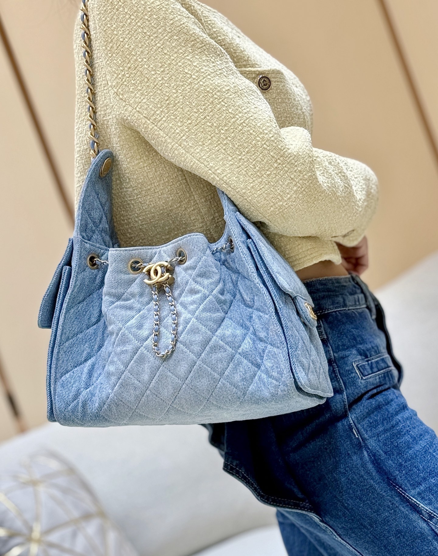 Chanel 25S Spring/Summer Collection Denim Handbag AS5293 00138