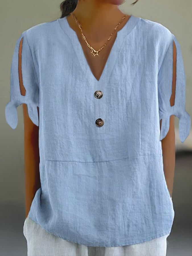 Women'S Casual Solid Color Loose Top