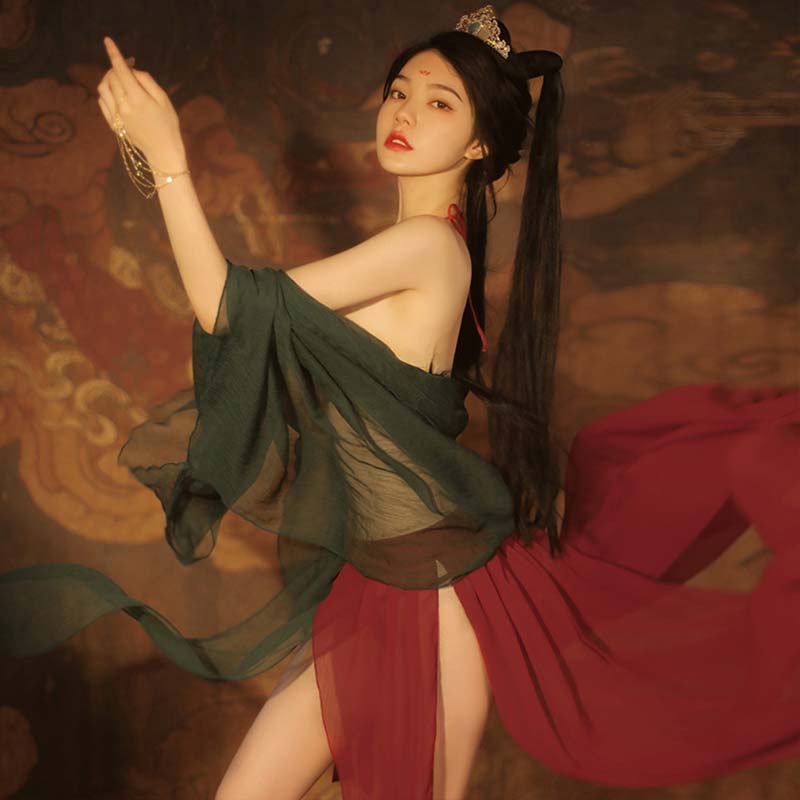 Han Costume Phoenix Flower Lingerie Dress Set