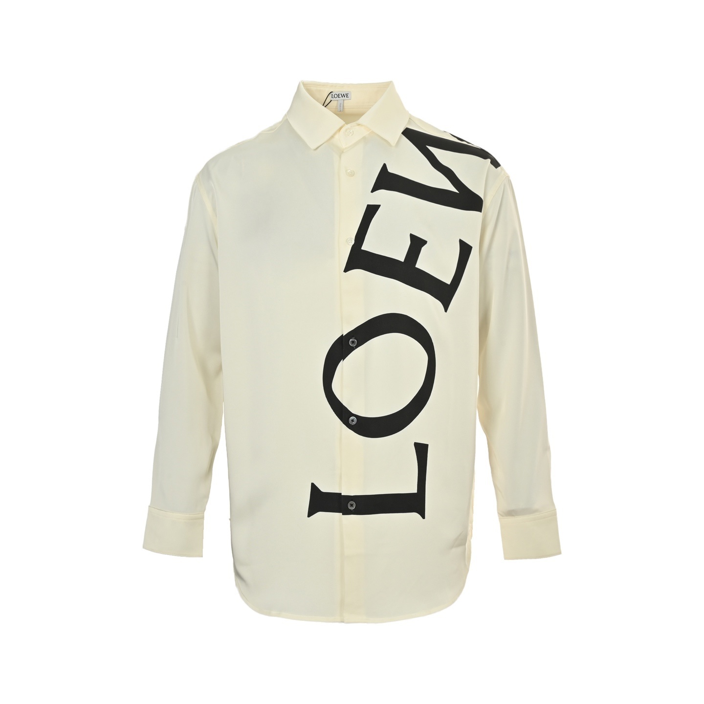 Loewe 25Fw large logo print silk shirt