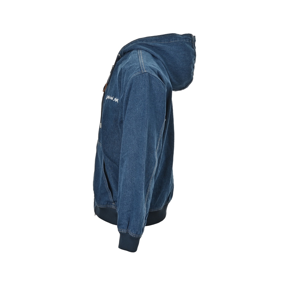 Dior 24Fw signature monogram embroidered hooded denim jacket