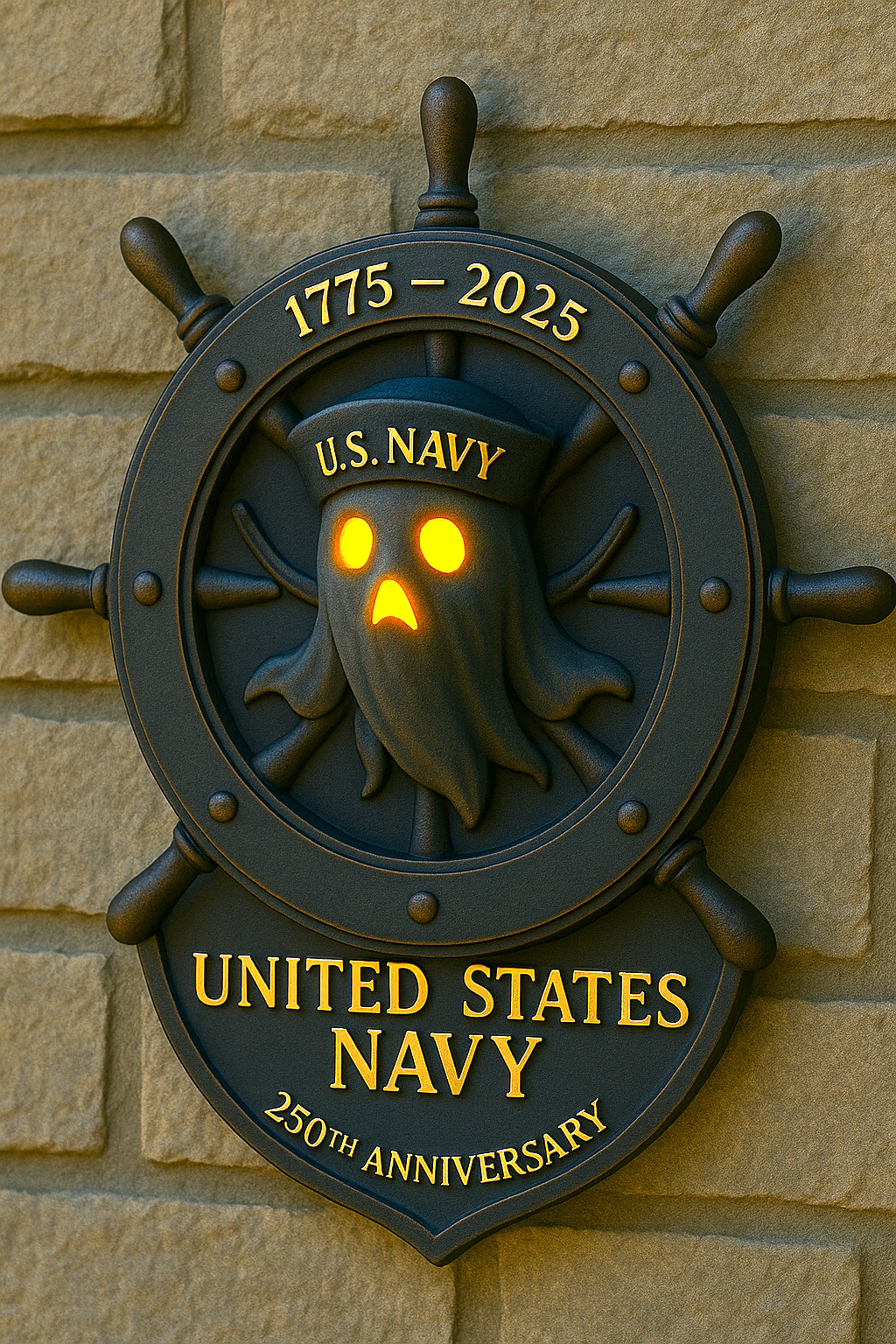 U.S. NAVY 250th Anniversary Ghost Wall Light