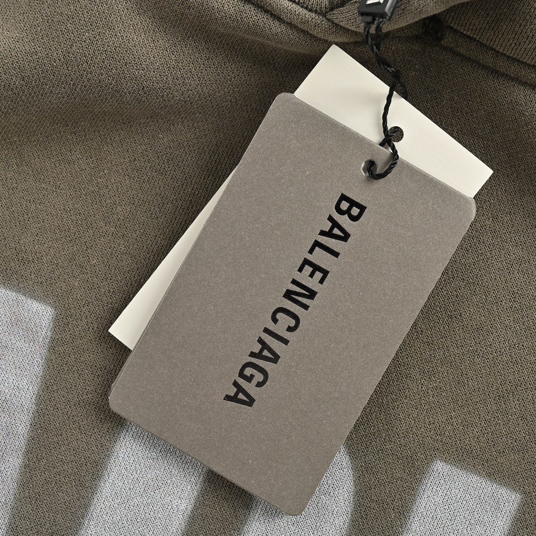 Balenciaga 24Fw PARIS lettering printed on the chest, plush hooded sweatshirt
