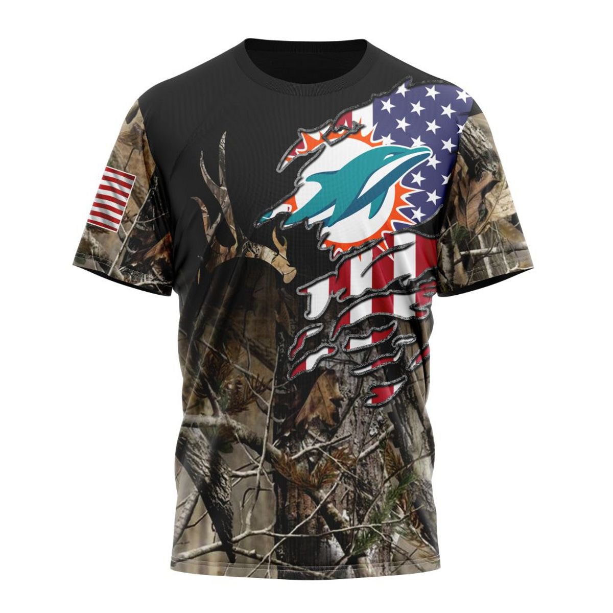MIAMI DOLPHINS 3D HOODIE CAMO REALTREE HUNTING