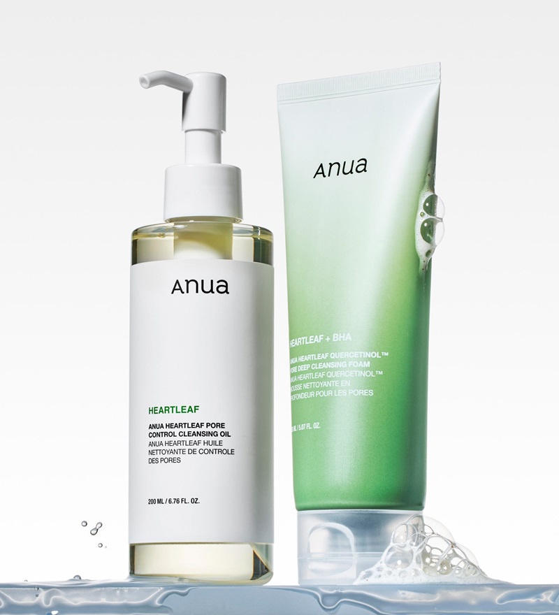 Heartleaf Pore Control Cleansing Oil and Heartleaf Quercetinol Pore Deep Cleansing Foam