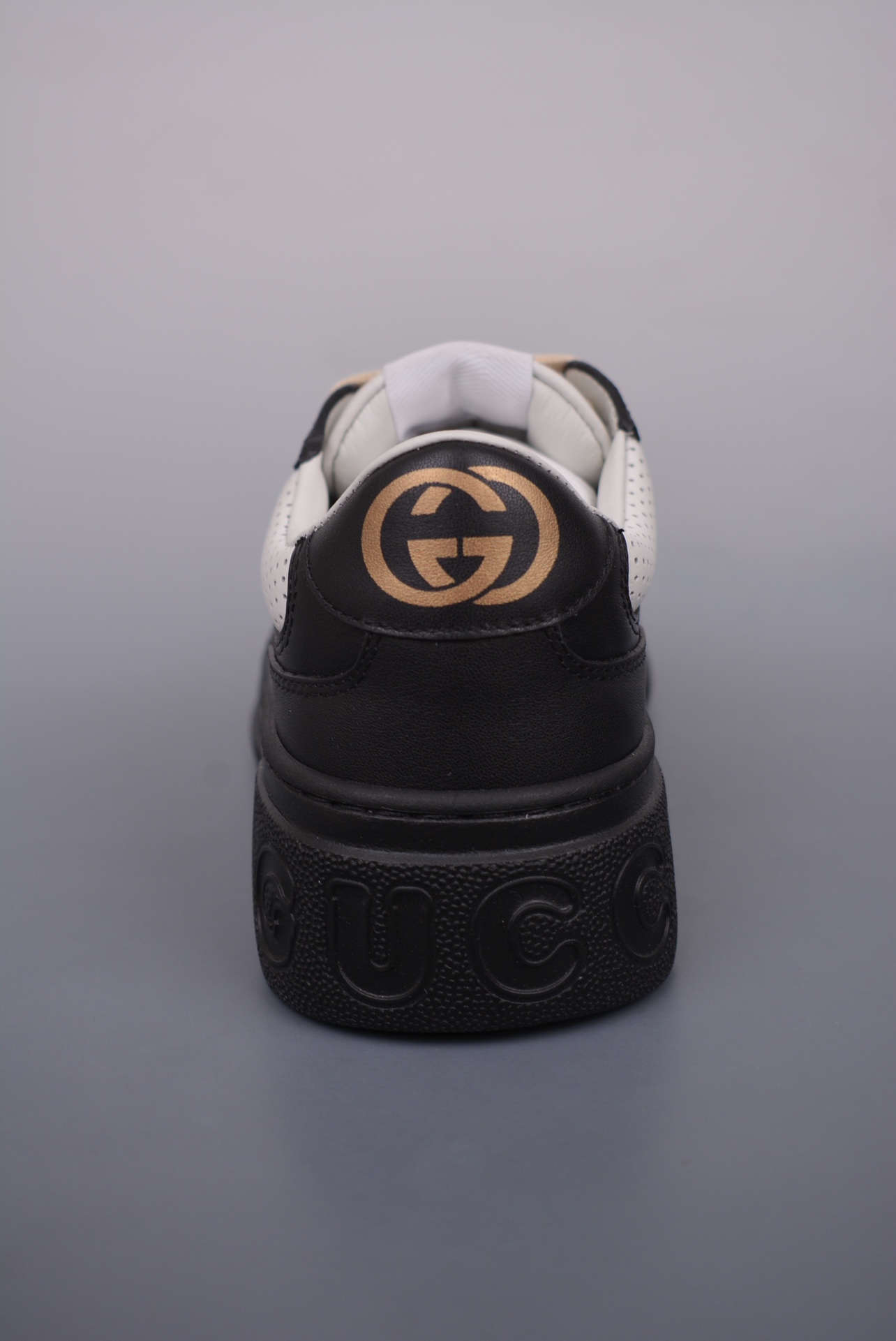 GUCCI punching black and white panda GG printed embossed