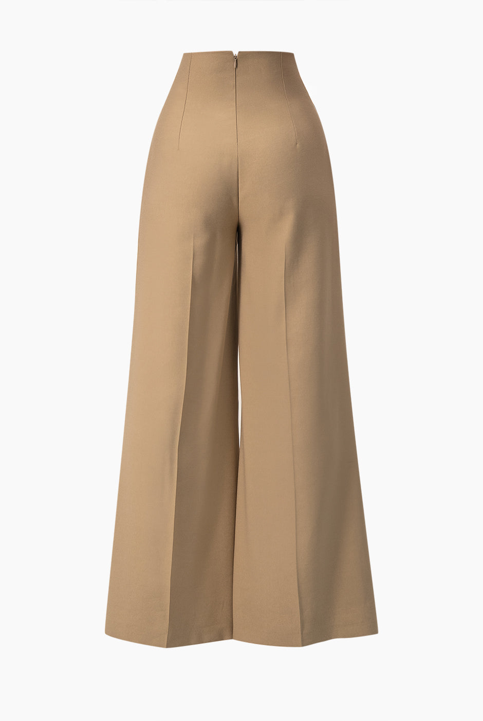 Pantalon amplio liso cafe