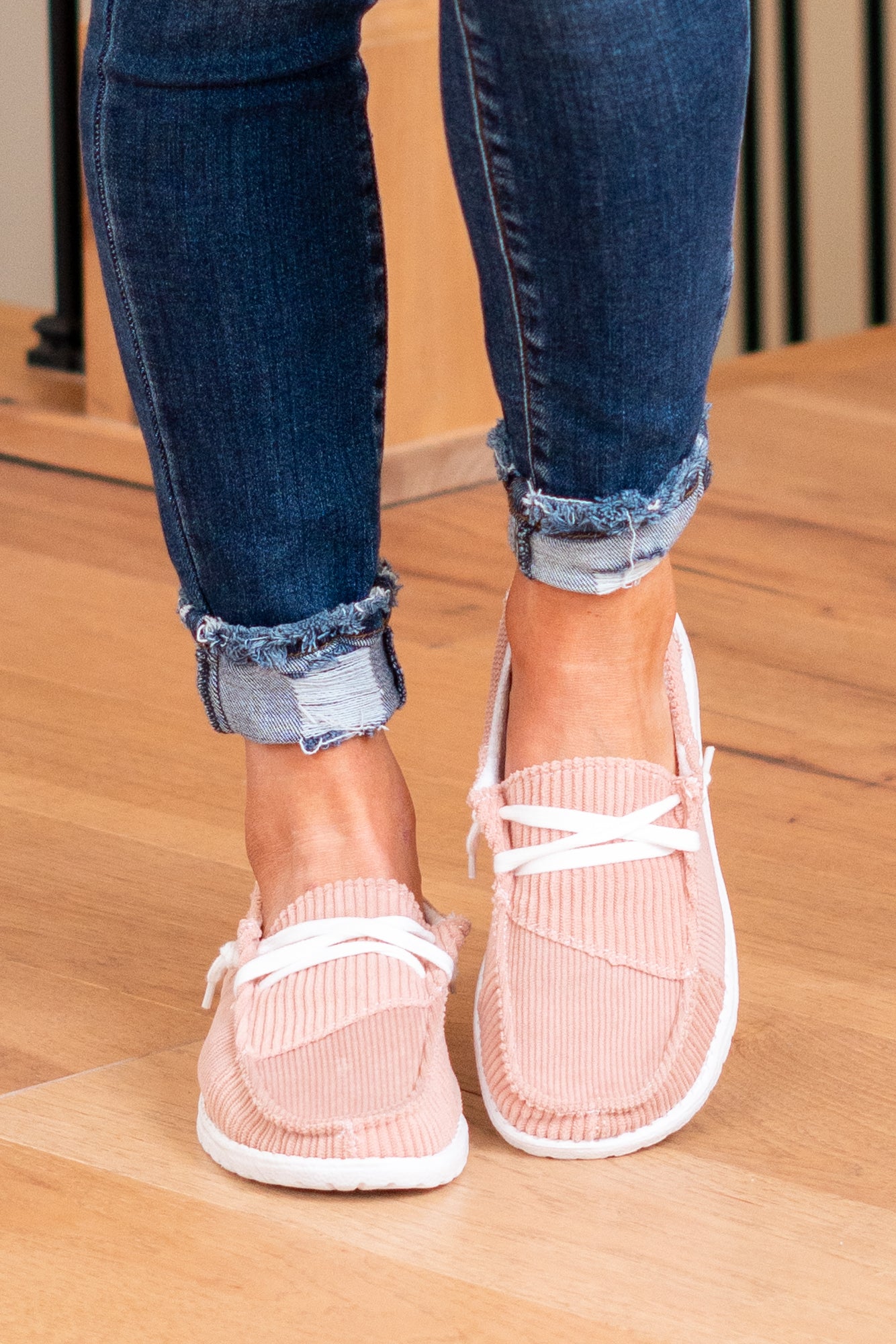 Prep Plaid Boat Shoes - Pink