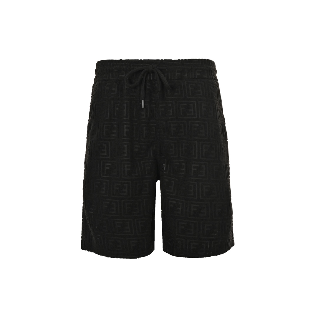 Fendi 24ss full print double F embossed jacquard suit shorts