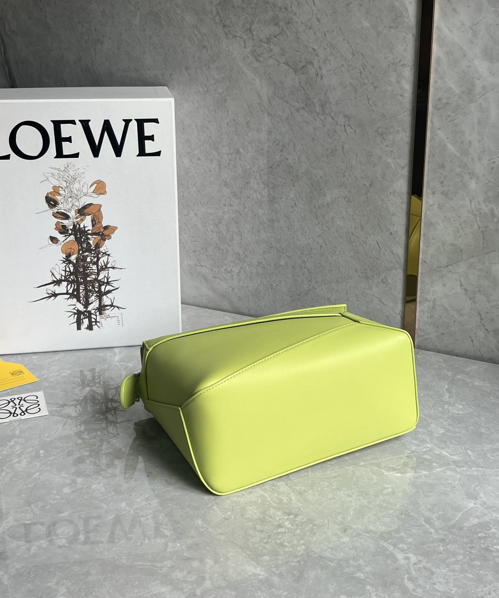 Loewe suede colorblocked zzle bag 0681