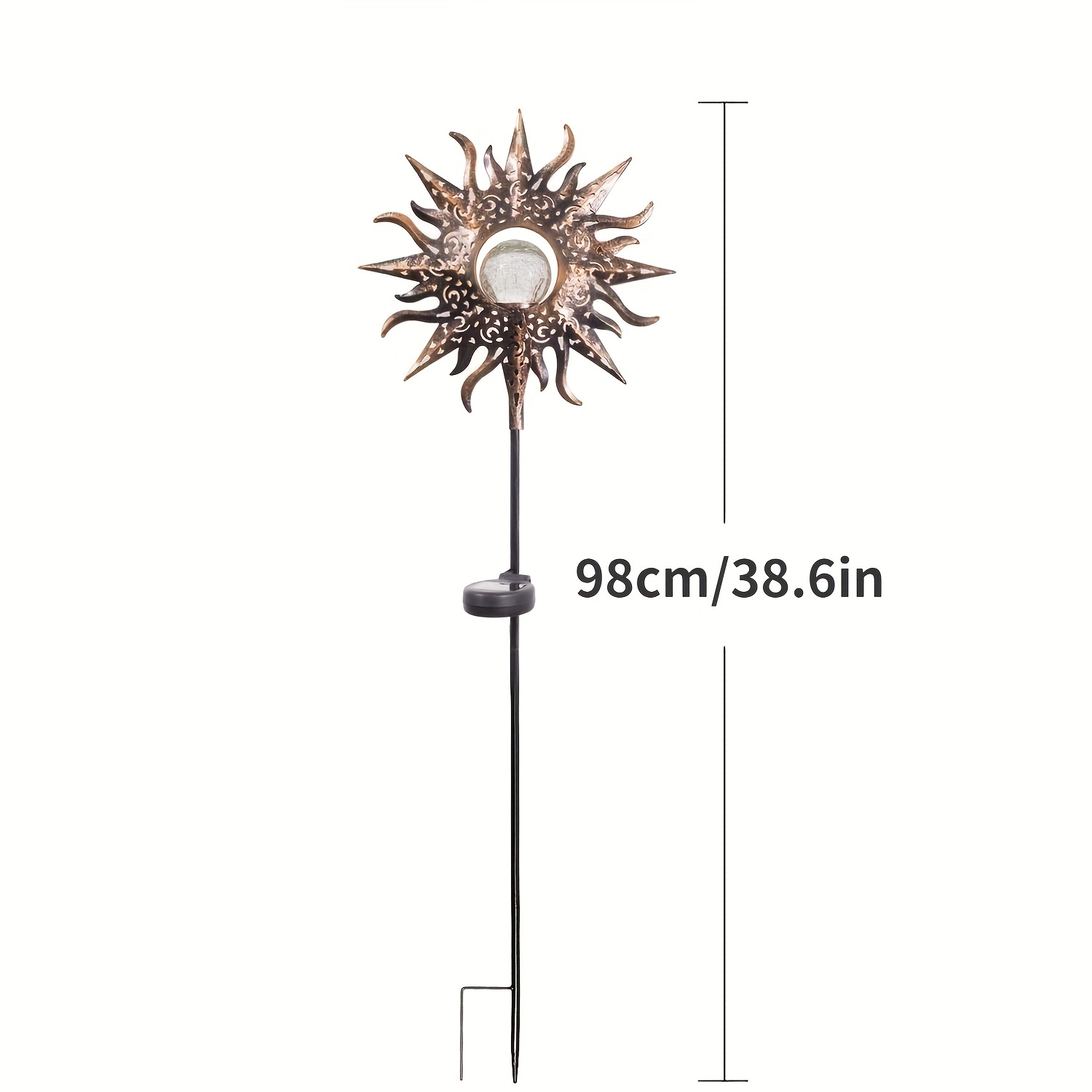 Gorgeous Sun-Shaped Solar Lights: Illuminate Your Garden with Waterproof LED Stake Lights!