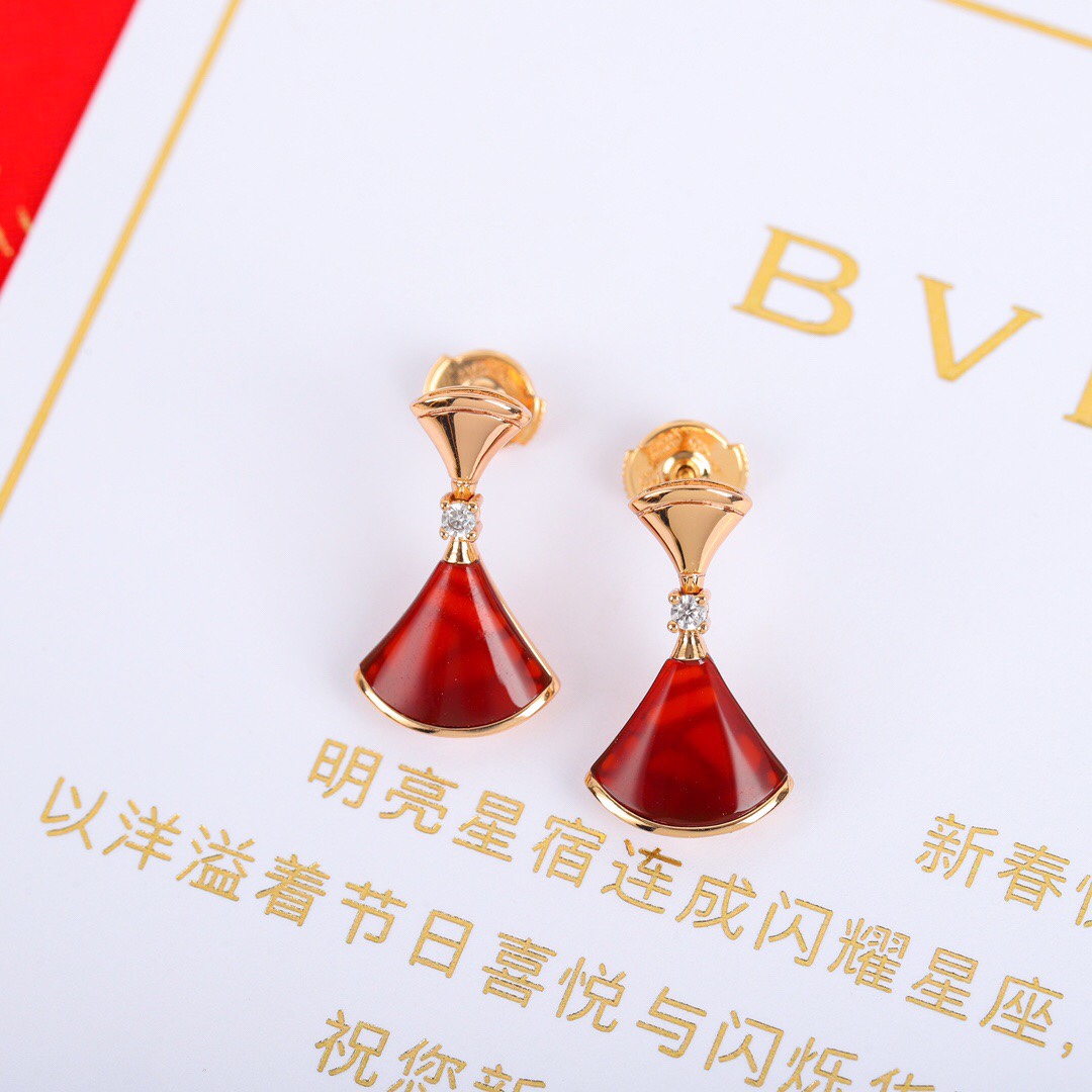 Bulgari fan-shaped earrings