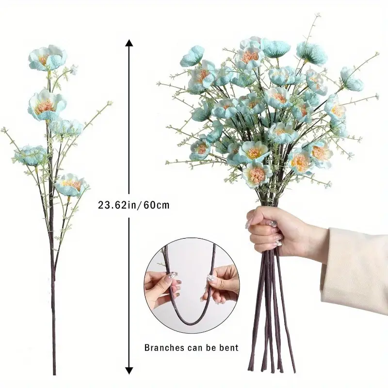 4 Pcs Light Luxury High-End Artificial Silk Azalea