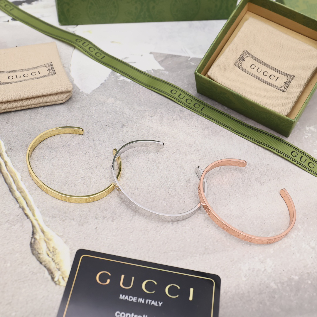 Gucci GG shallow engraving bracelet