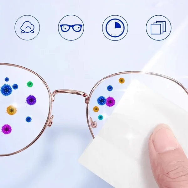 Eyeglass Lens Anti-Fogging&Anti-Fouling Cleaning Wipes