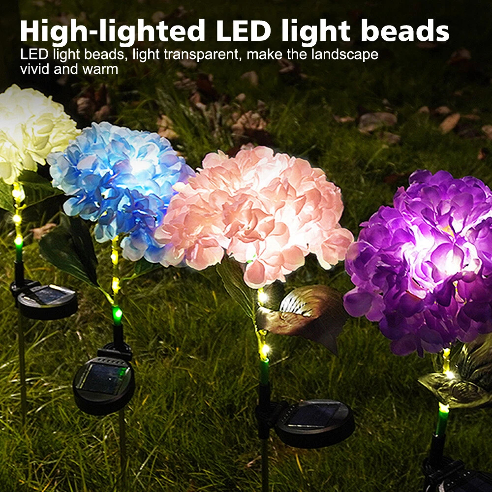 🌸 Solar LED Hydrangea Flower Stake Light 🌸