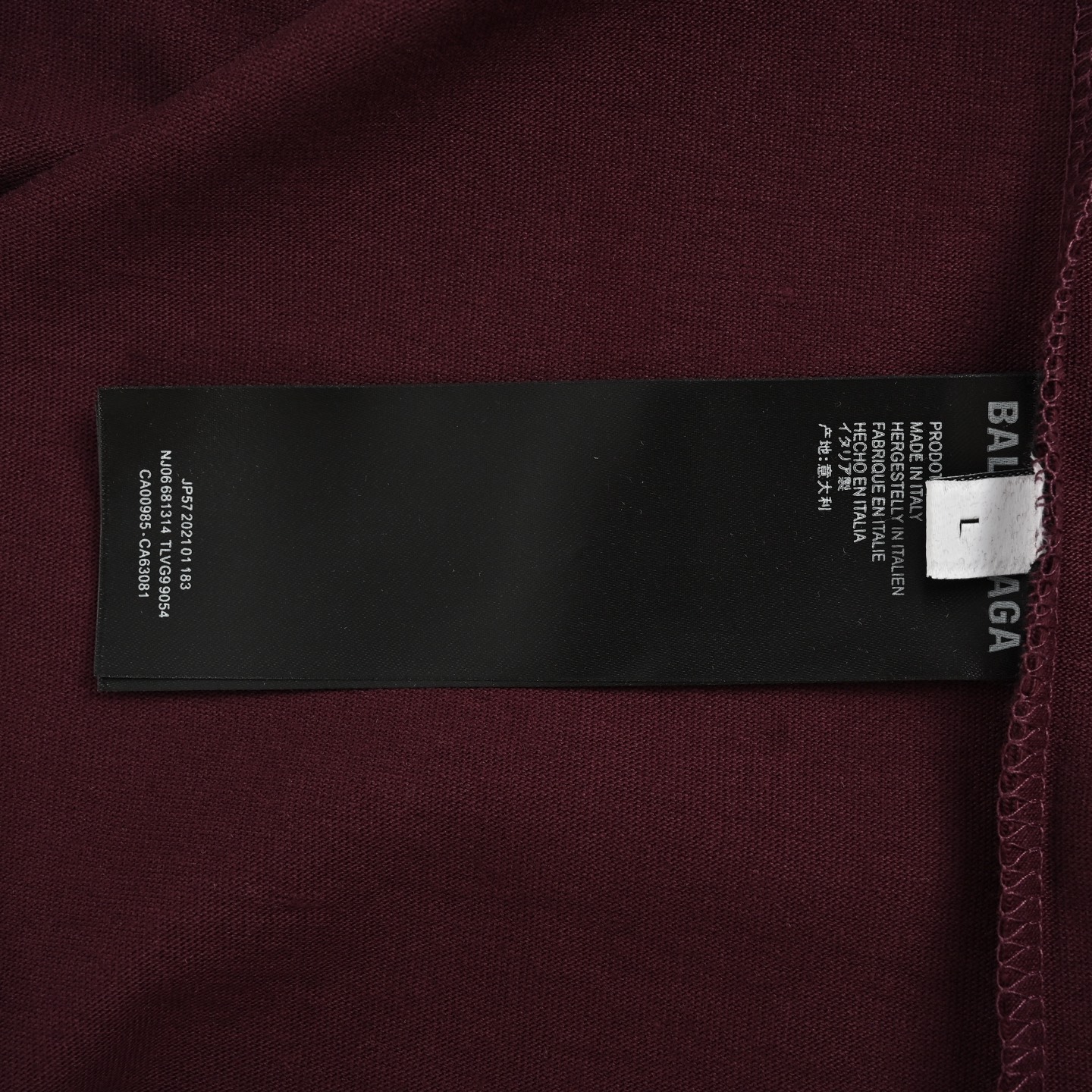 Balenciaga 24ss textured paper tape printed short sleeves