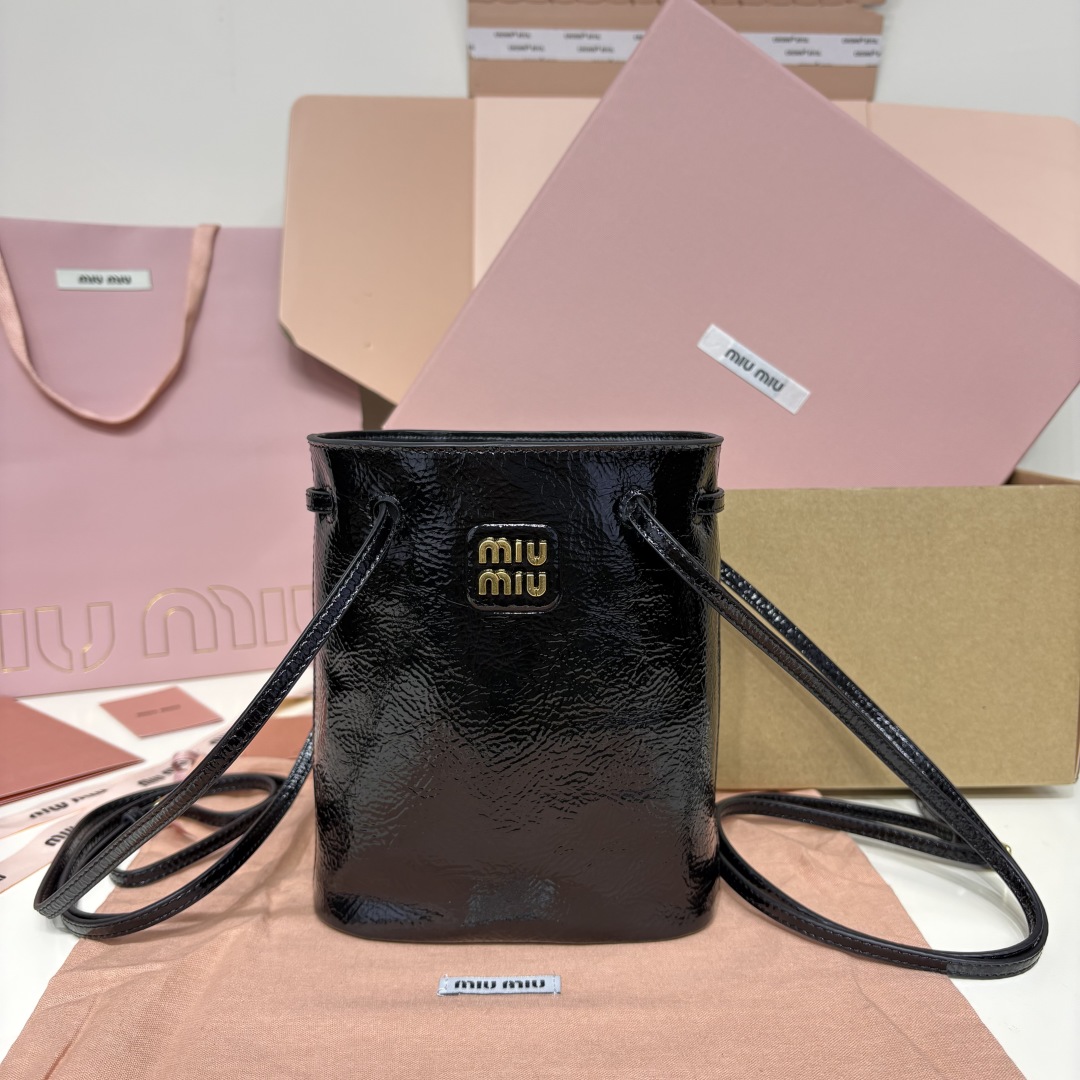 Miu Miu Suede Mini Bucket Bag 5NF460