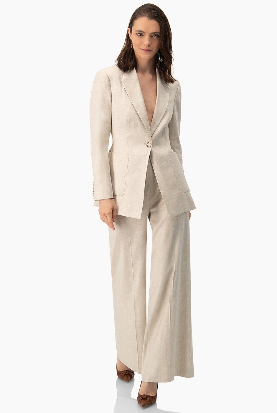 Pantalon amplio liso