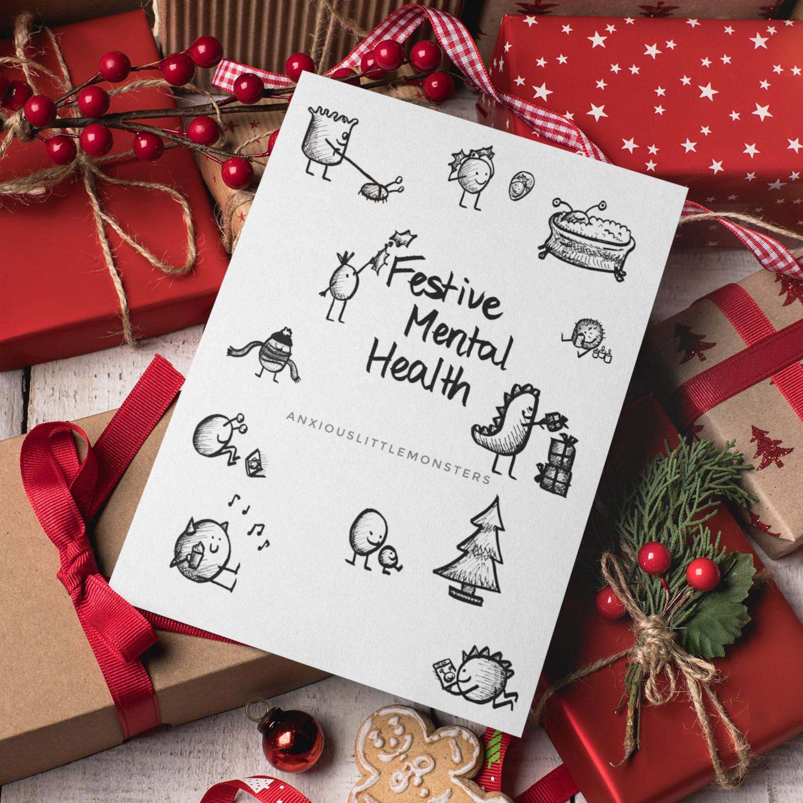 Mental Health, Anxiety, Self-Care Calendar for Advent
