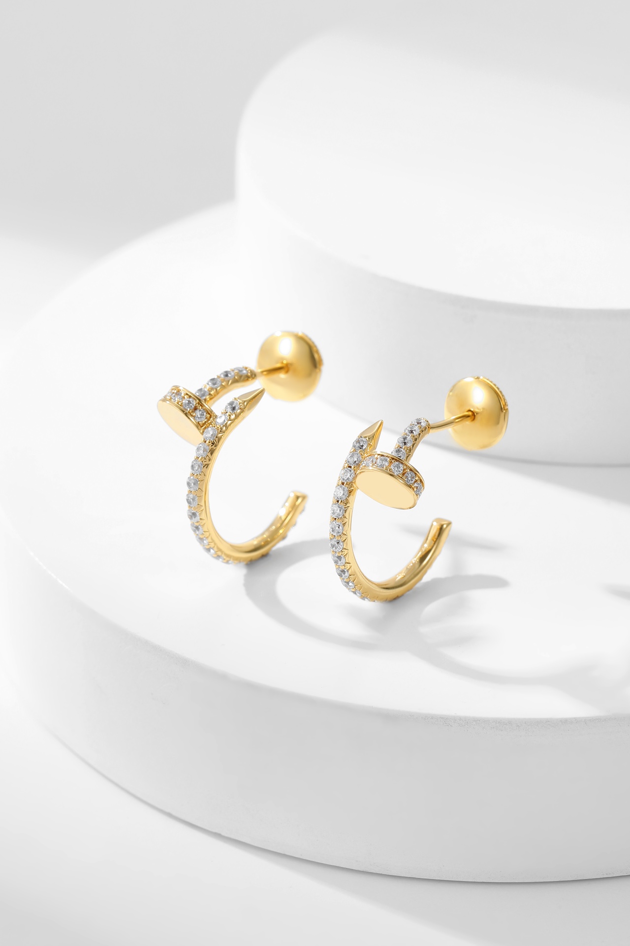 Cartier nail diamond earrings