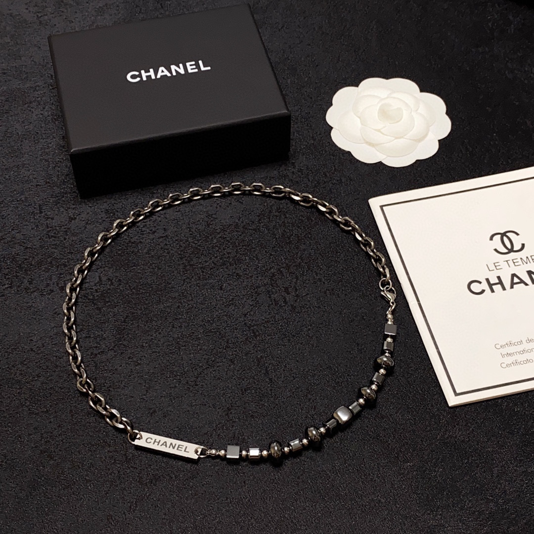 Chanel Natural Hematite Necklace