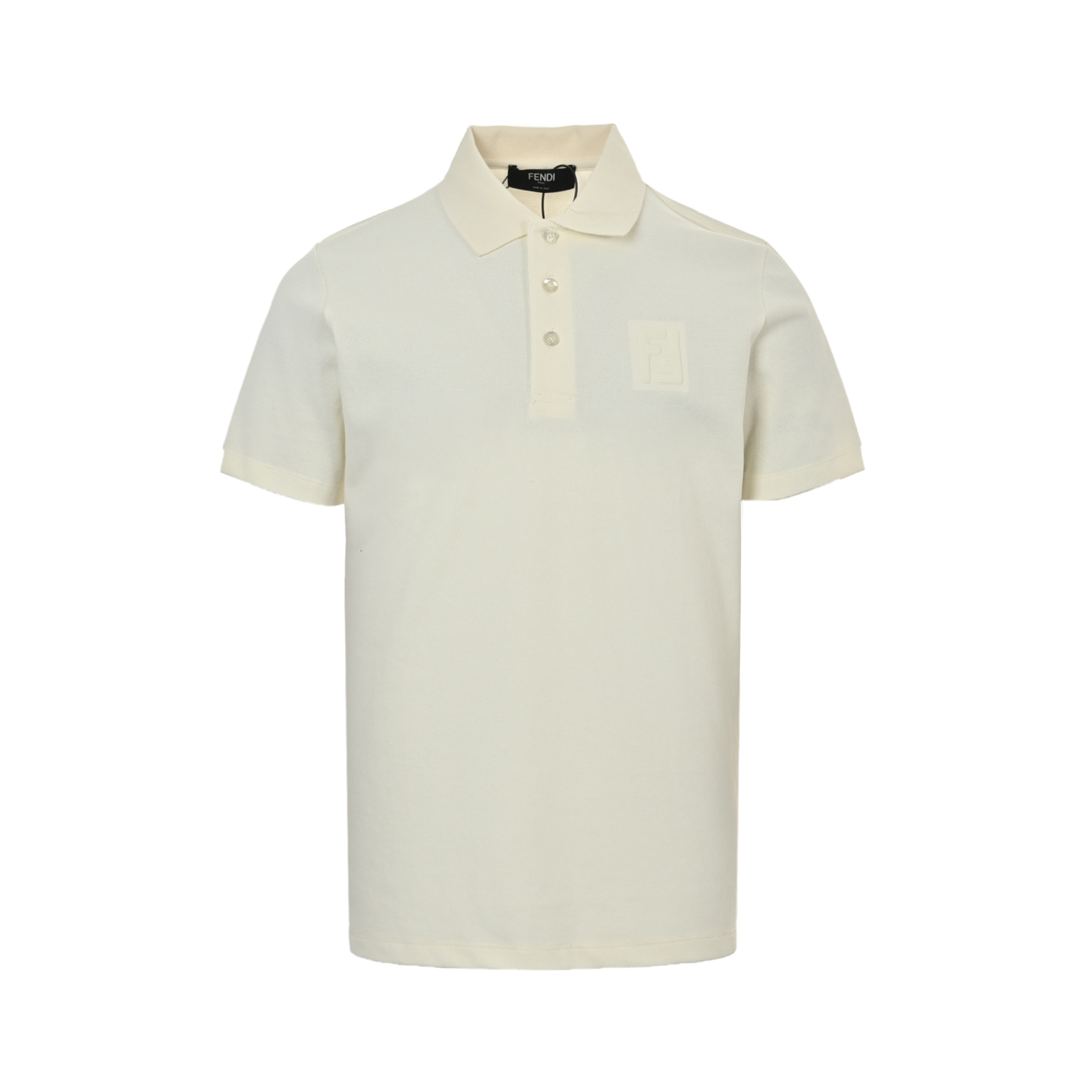 Fendi 25ss embossed double F embossed Polo short sleeve