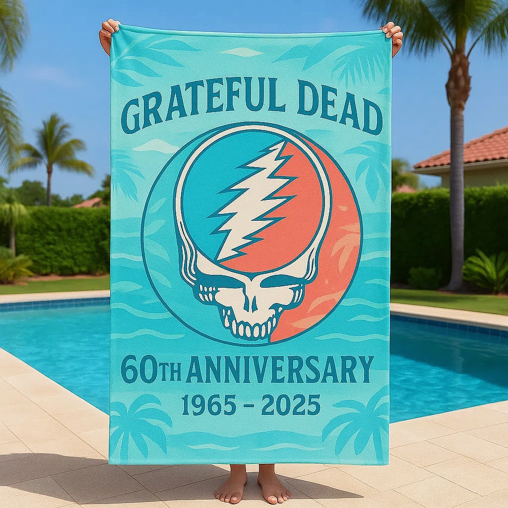 Grateful Dead 60th Anniversary Beach Towel