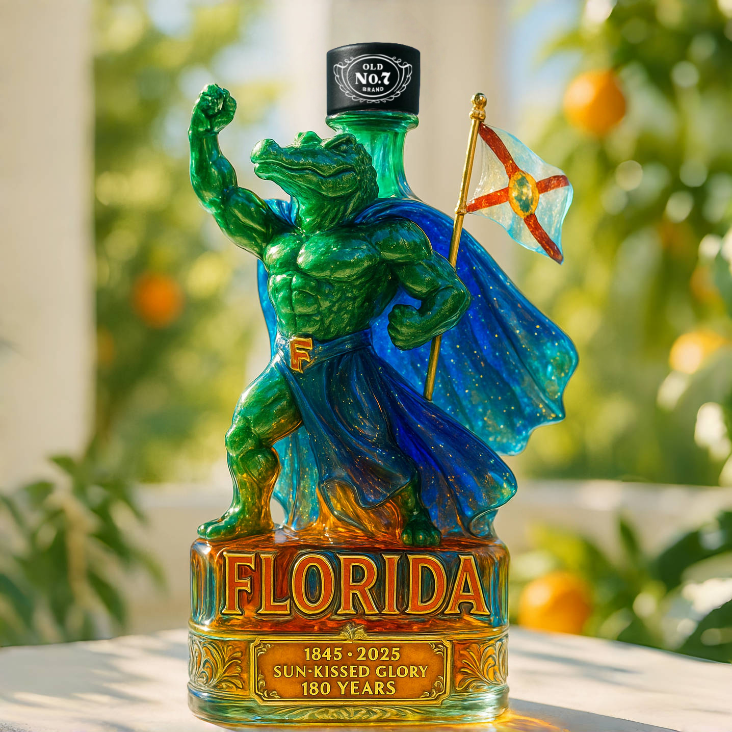 Florida 180th Anniversary Whiskey Bottle