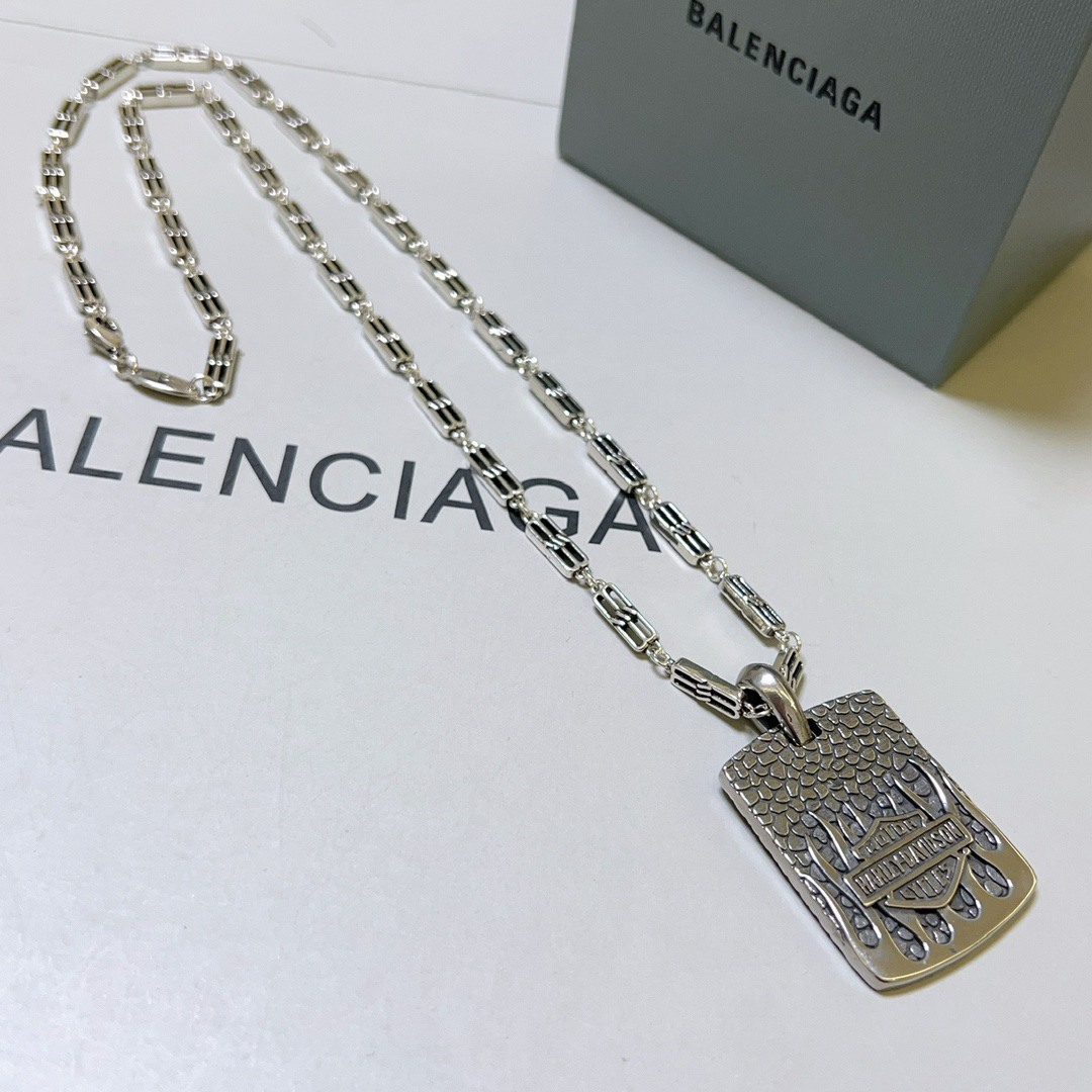 Balenciaga Fireworks Square Chain Vintage Necklace