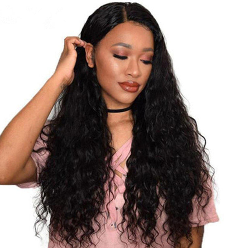 Luna Wigs Mid-point Bangs Long Curly Wig for African Americans