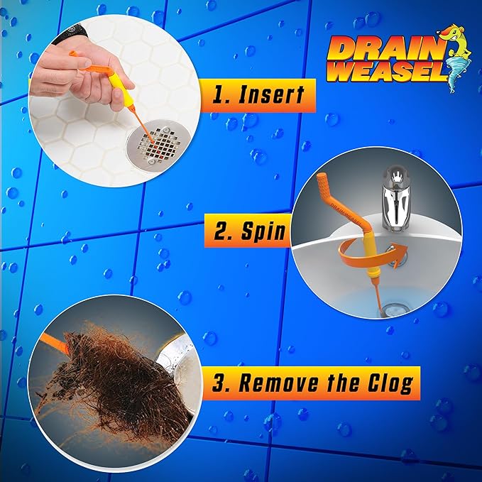 Drain Weasel Hair Clog Remover Tool