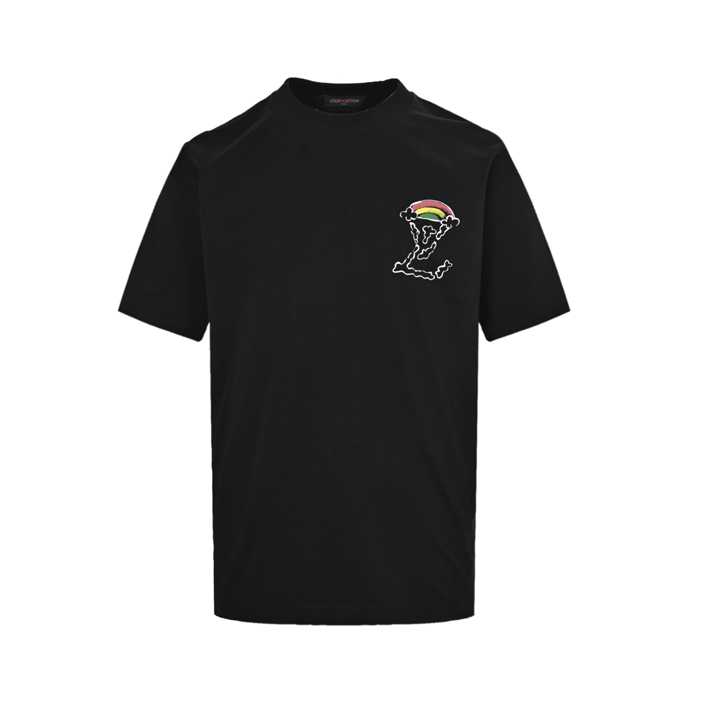 Louis Vuitton 25ss short sleeve with painted clouds on the back